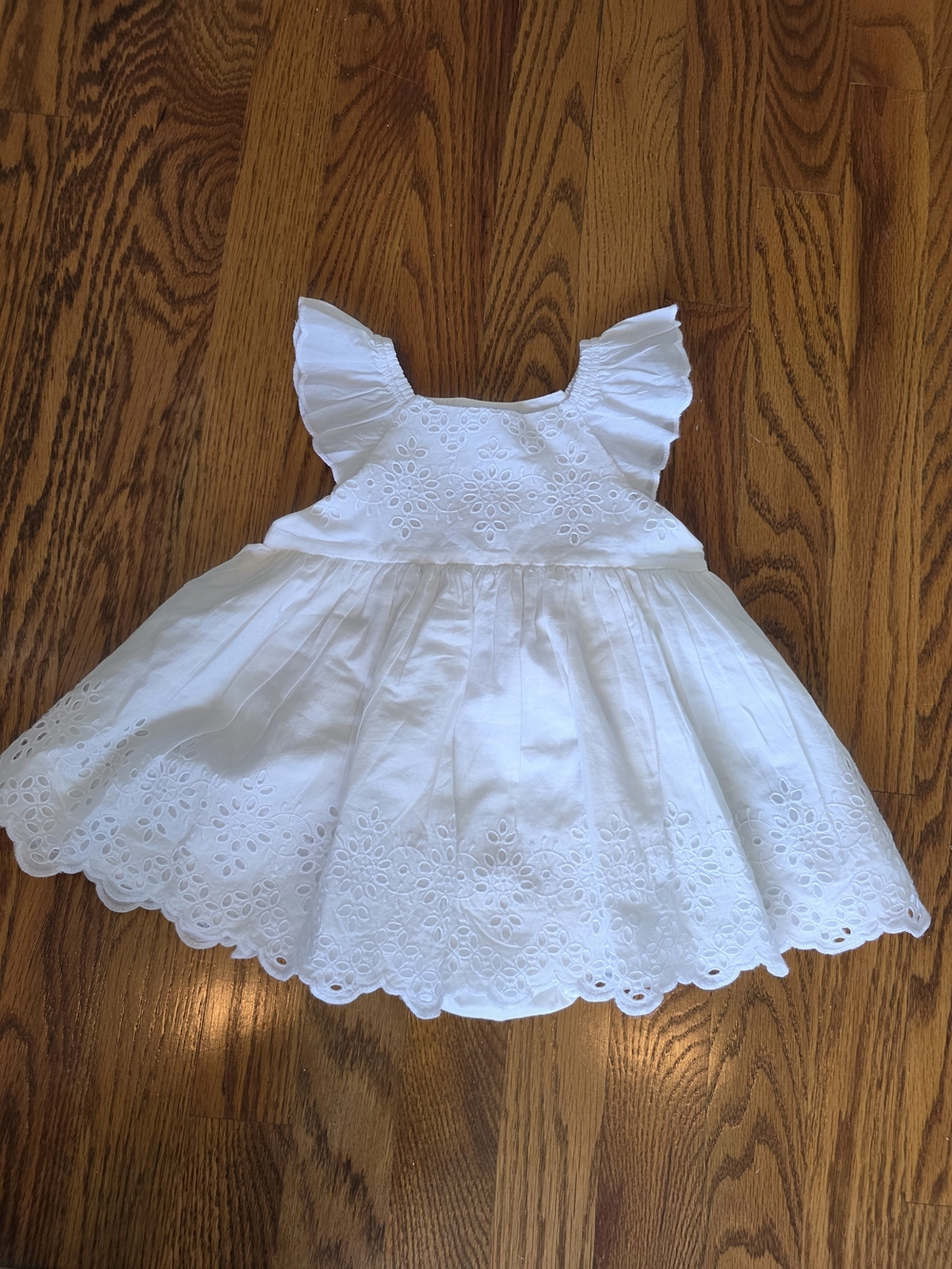 GAP White Eyelet Flutter Dress Baby